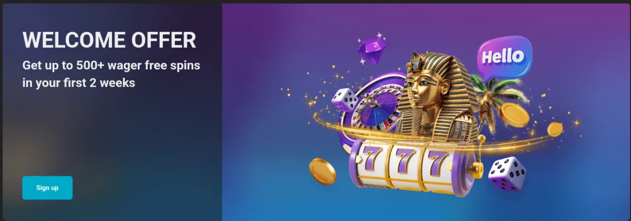 Welcome bonus banner